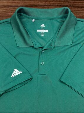 Adidas Golf Men’s Solid Green Performance Polo. XL